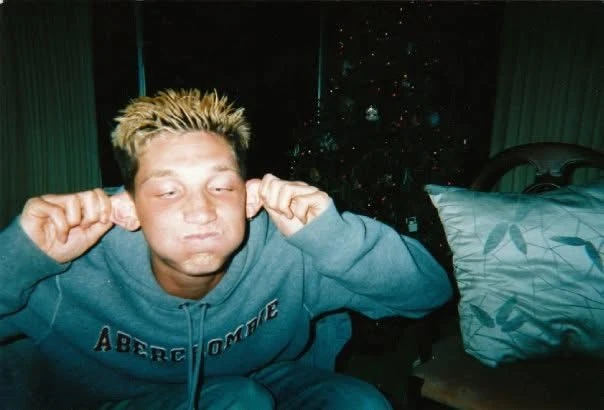 An oldie but a goodie. One of the rare pictures of me in the wild before the social media days really took off. Yes, that is me trying to be Eminem, with bleach blonde hair and an Abercrombie hoodie. | Me as a teenager before I got sober An oldie but a goodie. One of the rare pictures of me in the wild before the social media days really took off. Yes, that is me trying to be Eminem, with bleach blonde hair and an Abercrombie hoodie. | Me as a teenager before I got sober