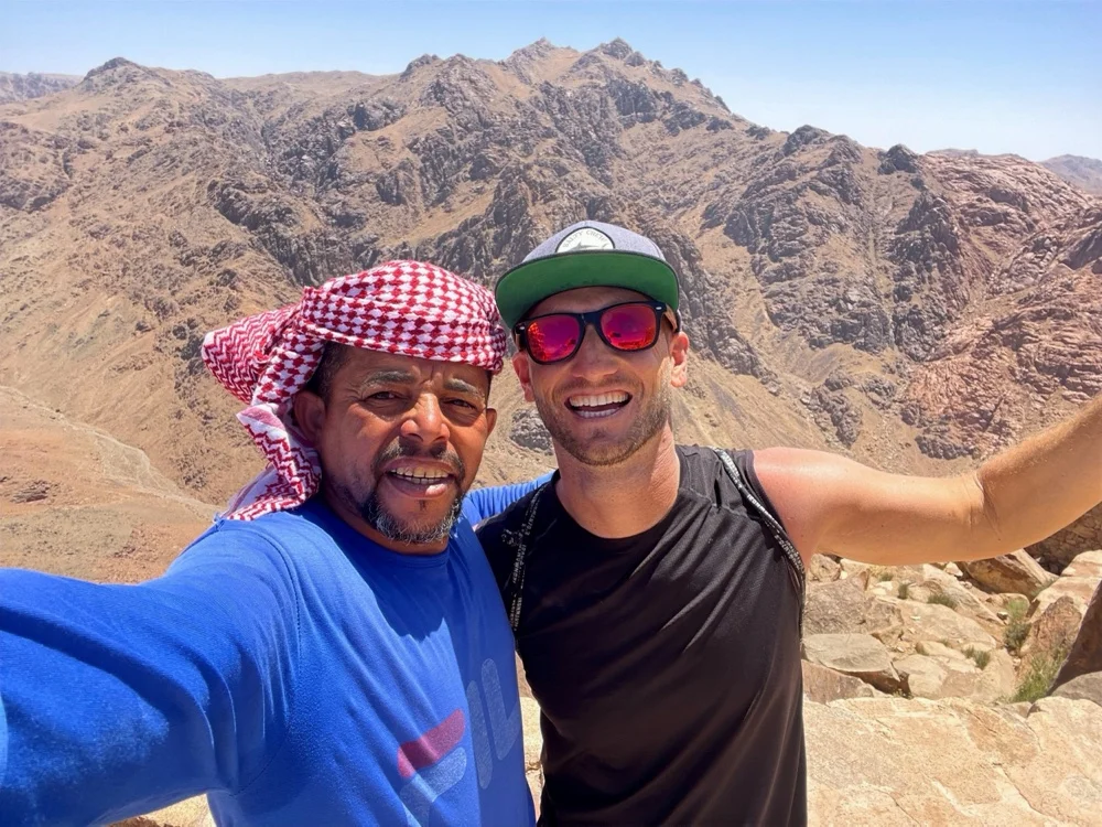 Zac and Sala (guide and now friend) at Mt. Sinai Zac and Sala (guide and now friend) at Mt. Sinai