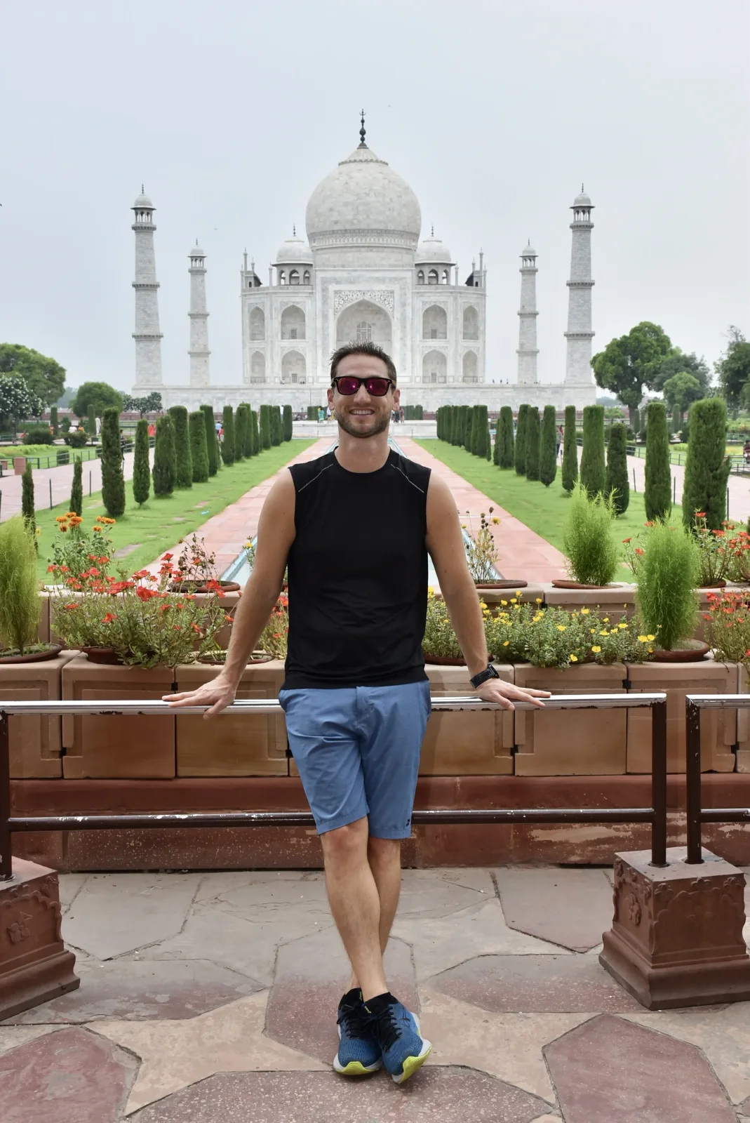Zac at the Taj Mahal, India